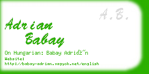 adrian babay business card